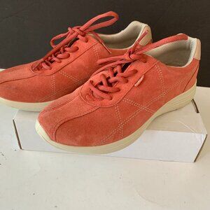 HOTTER SOLAR-STD WOMENS LEATHER TRAINER SNEAKERS SIZE 8 NEW